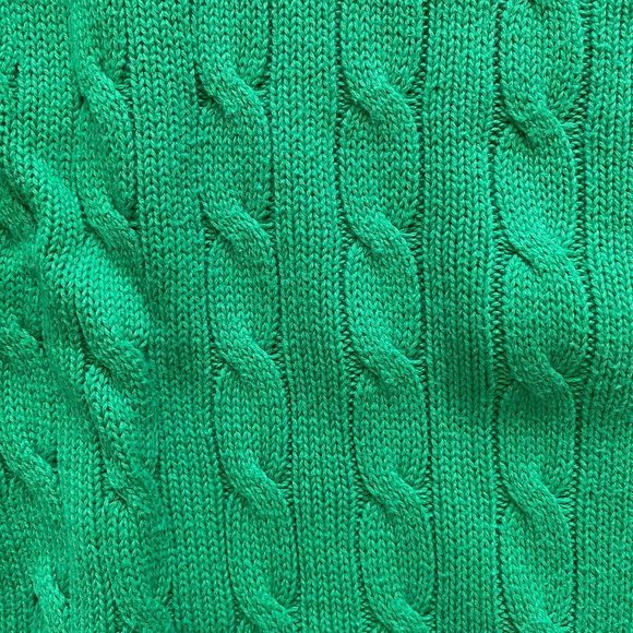 Kelly Green American Eagle Cable Sweater - Picture 3 of 3